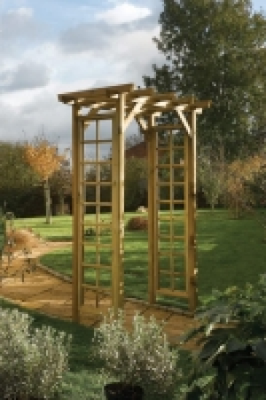 Wickes  Rowlinson Wooden Square Trellis Garden Arch - 1500 x 900 mm