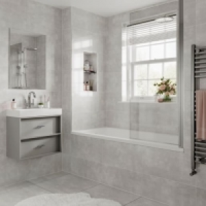 Wickes Alaska Grey Glazed Porcelain Wall & Floor Tile 600x30