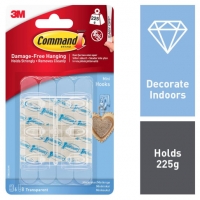 Wickes  Command Clear Mini Hooks - Pack of 6