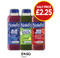 Budgens  Naked Machine Smoothie Blue, Green, Red