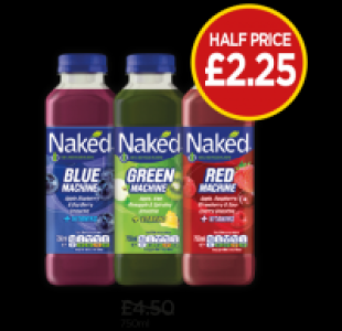 Budgens  Naked Machine Smoothie Blue, Green, Red