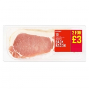 Iceland 10 Rashers (approx.) Smoked Back Bacon 300g £2.00