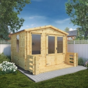 Wickes  Mercia 3.3 x 3.7m 19mm Log Thickness Log Cabin