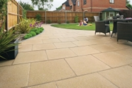 Wickes  Marshalls Perfecta Smooth Buff Paving Slab 450 x 450 x 35 mm