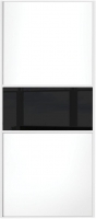Wickes  Spacepro Sliding Wardrobe Door Fineline White Panel & Black 