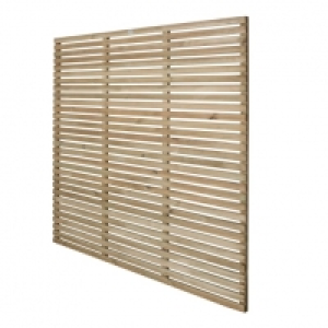 Forest Garden Contemporary Single Slatted Fence Panel - 6 x