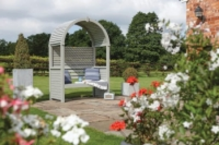 Rowlinson Modena Slatted Garden Arbour - 1340 x 800 mm