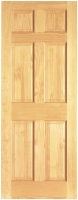 Wickes  Wickes Durham Clear Pine 6 Panel Internal Door - 1981 x 686m