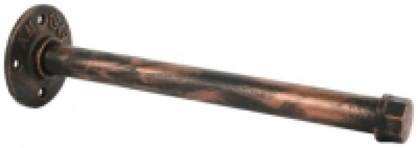 Pipe Antique Copper Shelving Bracket - 150mm