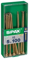 Wickes  Spax PZ Countersunk Zinc Yellow Screws - 5 x 100mm Pack of 1