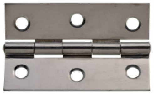 Wickes Butt Hinge - Chrome/Steel 76mm Pack of 2