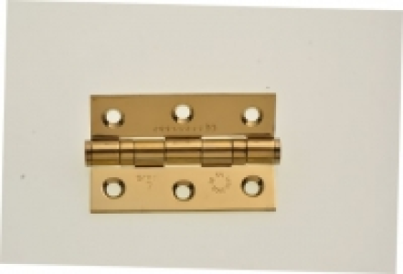 Wickes Grade 7 Fire Rated Ball Bearing Hinge - Brass 75mm Pa £7.00