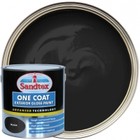 Wickes  Sandtex One Coat Exterior Gloss Paint - Black - 2.5L
