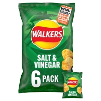 Iceland  Walkers Salt & Vinegar Multipack Crisps 6 x 25g