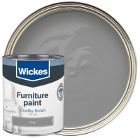Wickes  Wickes Grey Flat Matt Furniture Paint - 750ml