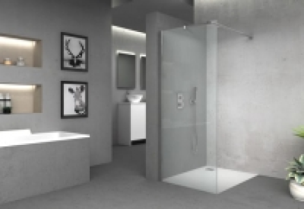 Vision 6mm Frameless Wet Room Shower Glass Panel - 1850 x 70