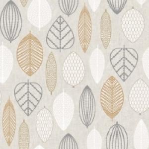 Wickes  Superfresco Easy Copper Scandi Leaf Wallpaper - 10m