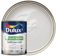 Wickes  Dulux Quick Dry Satinwood Paint - Polished Pebble 750ml