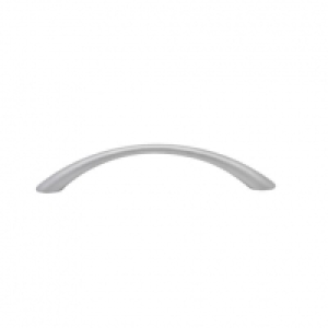 Wickes  Wickes Tapered Bow Door Handle - Satin Nickel Plastic 96mm P