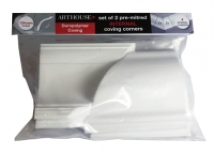 Arthouse Duropolymer Coving Internal Corner - 134mm Pack of
