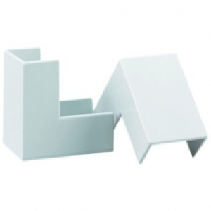 Wickes Mini Trunking Outside Angle - White 16 x 16mm Pack of