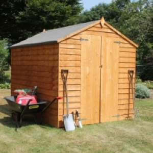 Mercia 8 x 6ft Double Door Windowless Timber Overlap Apex Sh
