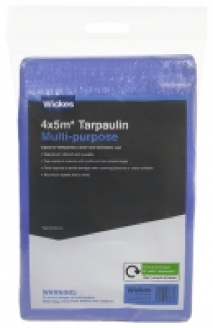 Wickes  Wickes Multi Purpose Tarpaulin - 4 x 5m