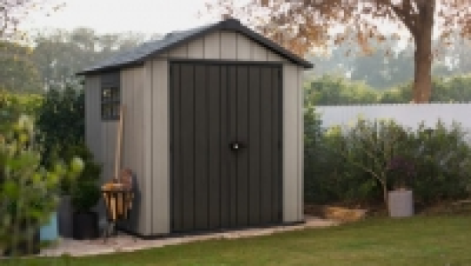 Keter Oakland 7 x 7ft Double Door Outdoor Apex Plastic Garde