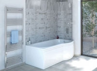 Wickes  Wickes Valsina Right Hand P-Shaped Standard Shower Bath - 15