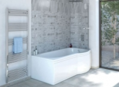 Wickes Valsina Right Hand P-Shaped Standard Shower Bath - 15
