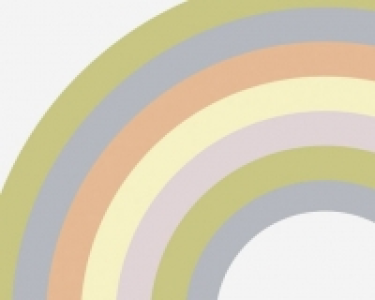 ohpopsi Pastel Rainbow Wall Mural - L 3m (W) x 2.4m (H)