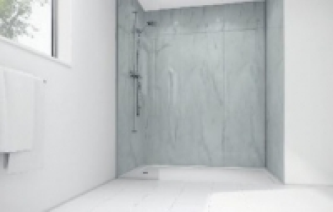 Mermaid Egyptian Marble Gloss Laminate Single Shower Panel 2