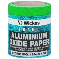 Wickes  Wickes Aluminium Oxide Medium Sandpaper Roll - 5m