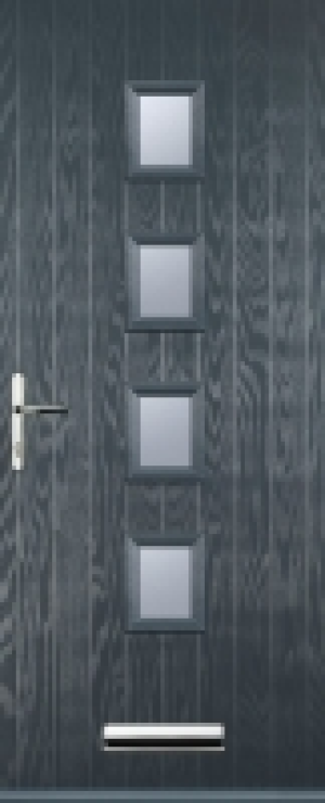Euramax 4 Square Right Hand Grey Composite Door - 840 x 2100 £840.00