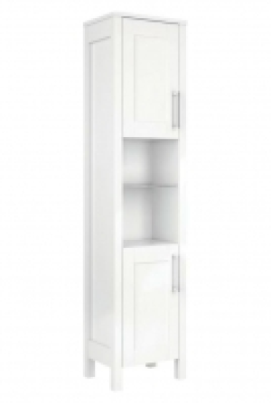 Frontera Traditional Freestanding White Tower Unit - 1820 x