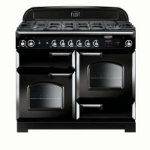 Wickes  Rangemaster Classic 110cm Dual Fuel Range Cooker - Black wit