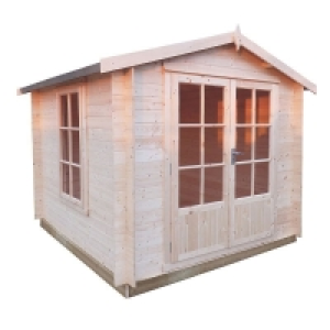 QDStores  Shire Barnsdale Untreated 19mm Garden Log Cabin & Veranda 7