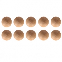 Wickes  Wickes Unvarnished Ring Door Knob - Pine 40mm Pack of 10