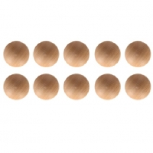 Wickes  Wickes Unvarnished Ring Door Knob - Pine 40mm Pack of 10