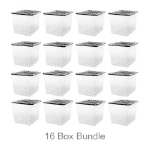 QDStores  16 Pack x 110L Strata Supa Nova Extra Large Plastic Storage 