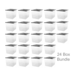 QDStores  24 Pack x 110L Strata Supa Nova Extra Large Plastic Storage 