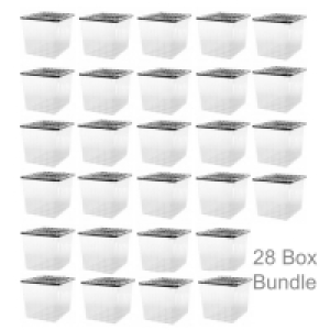 QDStores  28 Pack x 110L Strata Supa Nova Extra Large Plastic Storage 