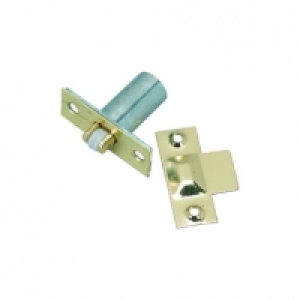 Wickes Adjustable Roller Door Catch - Brass