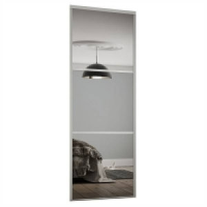 Linear Sliding Wardrobe Door 3 Panel Mirror with Silver Fram £230.00