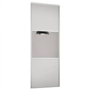 Linear Sliding Wardrobe Door 3 Panel Mirror with White Frame £245.00
