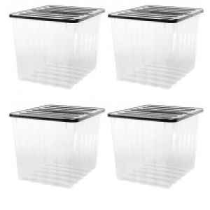 QDStores  4 Pack x 110L Strata Supa Nova Extra Large Plastic Storage B