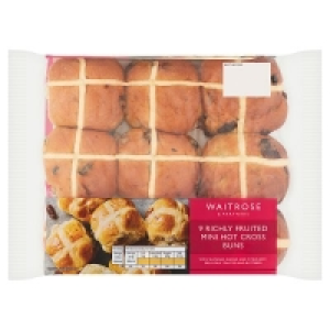 Waitrose  Waitrose Richly Fruited Mini Hot Cross Buns