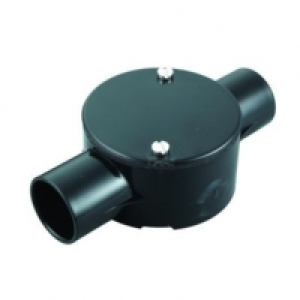 Wickes 2 Way Conduit Through Box - Black 25mm &pound;2.25