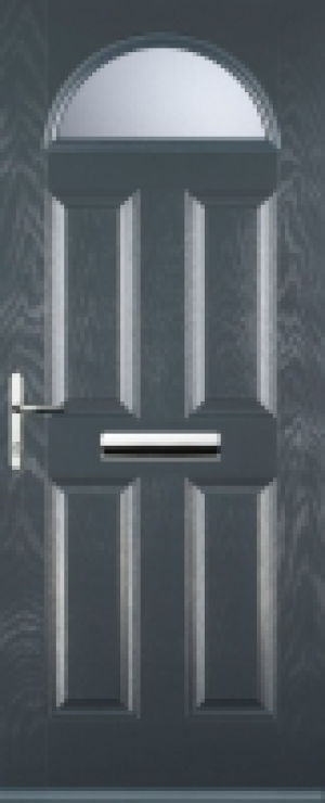 Euramax 4 Panel 1 Arch Right Hand Grey Composite Door - 840