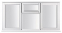 Wickes  White Double Glazed Timber Casement Window - 4-Lite Left Hun